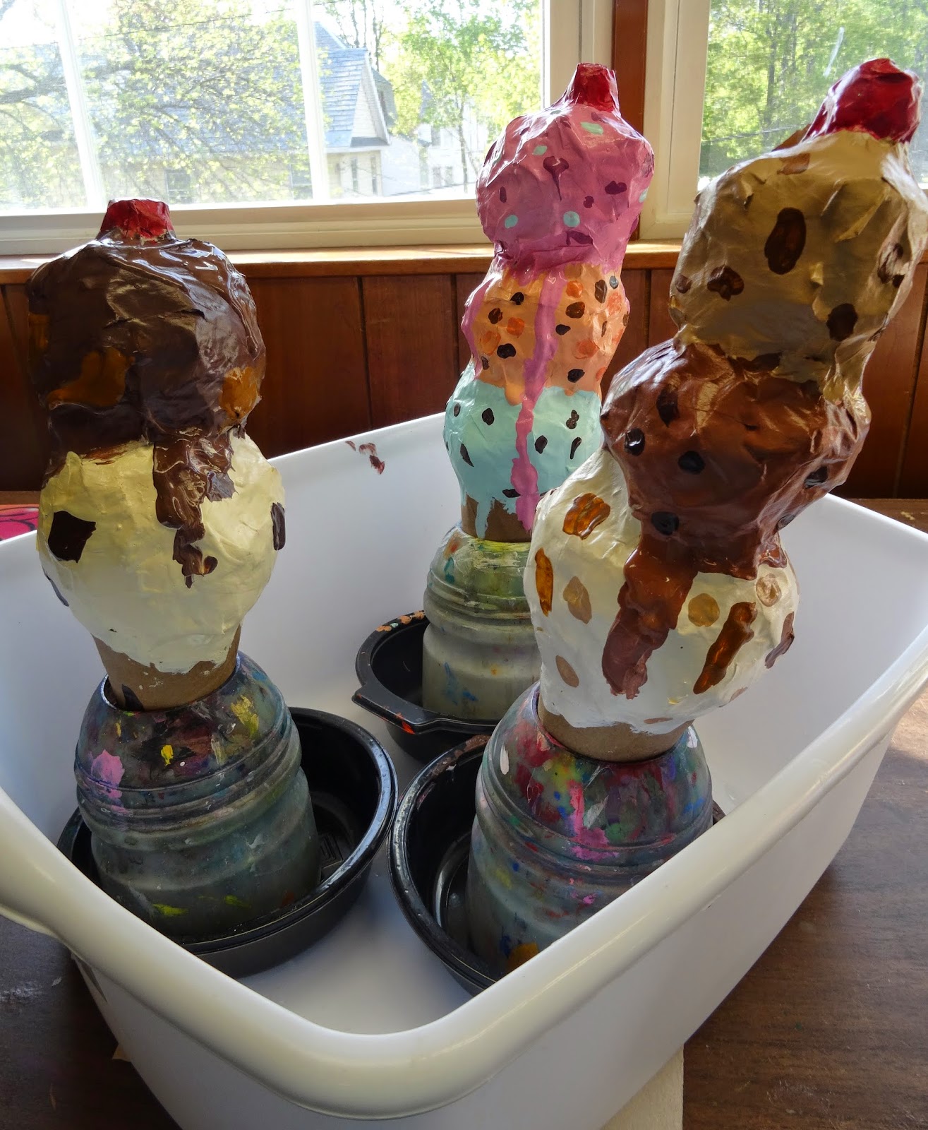 There's a Dragon in my Art Room Superdelicious papiermache ice cream