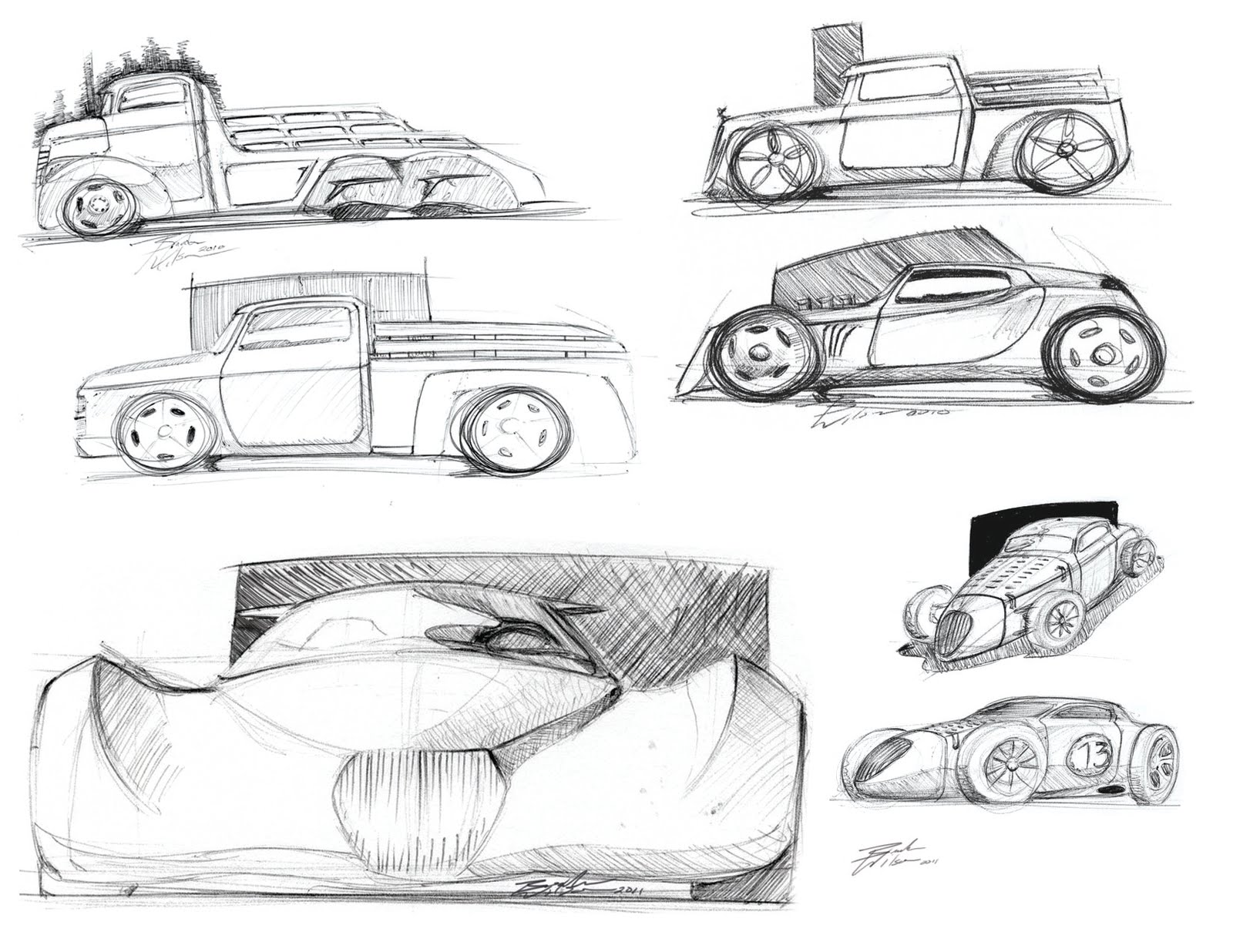 hot rod sketches
