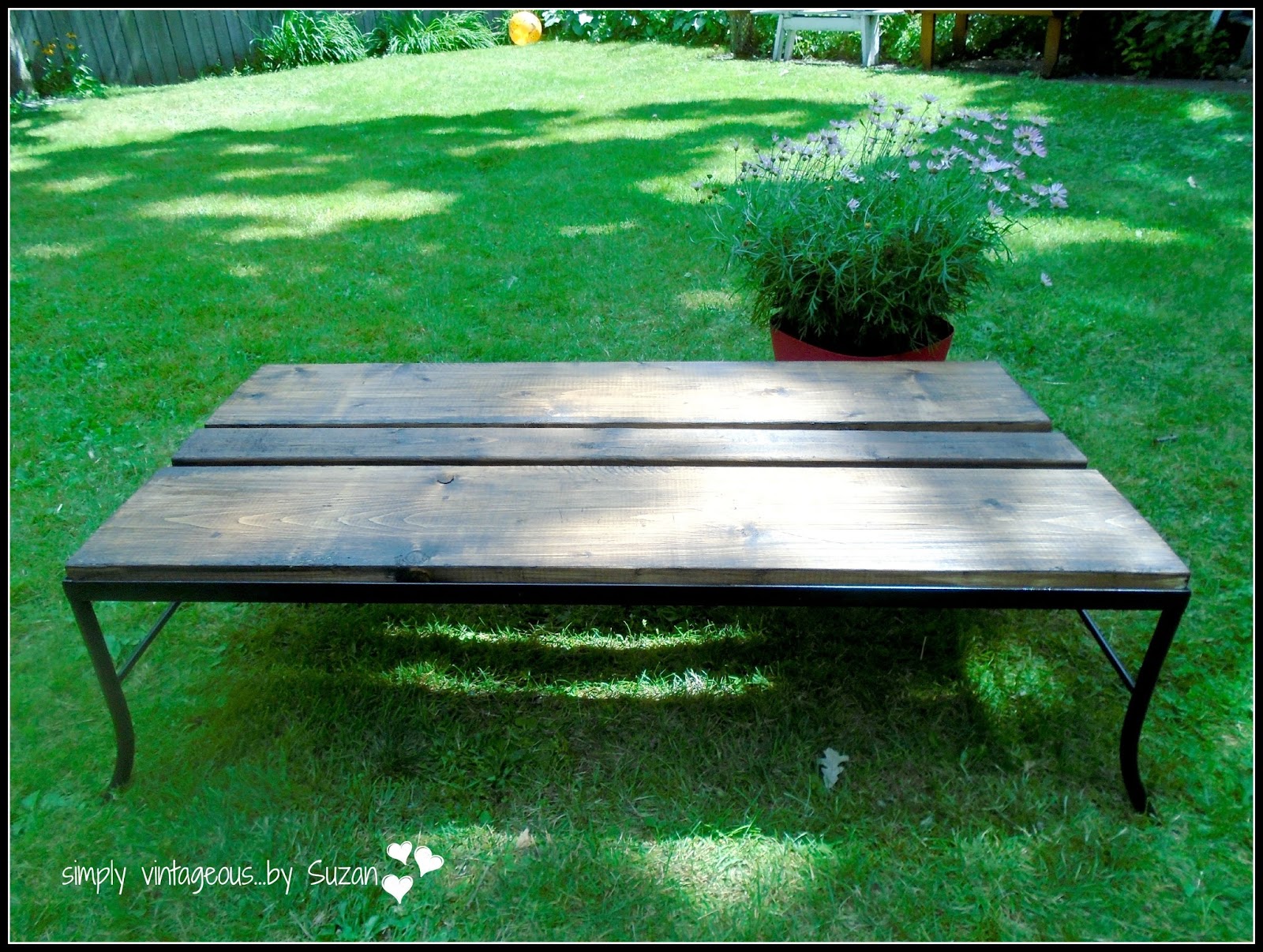 simply vintageous...by Suzan DIY OUTDOOR COFFEE TABLE