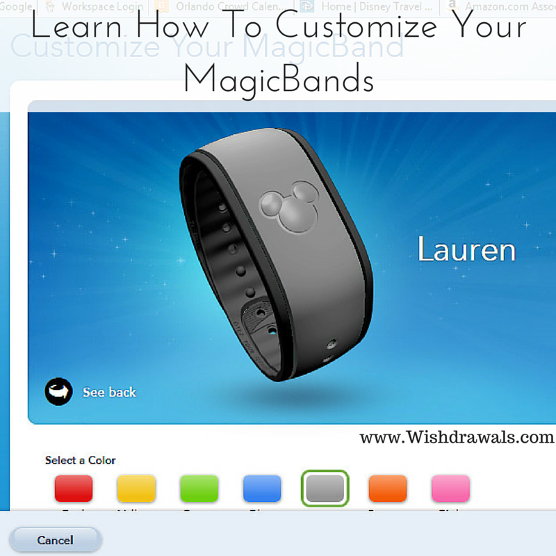 Wishdrawals Travel How to Customize Your Magic Bands!