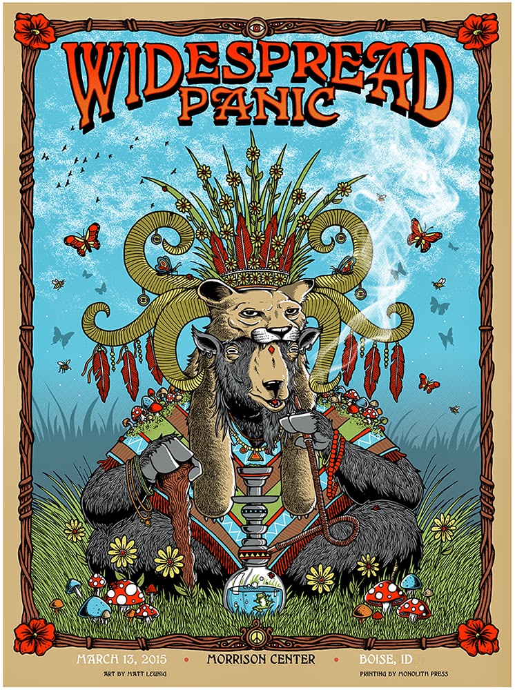 INSIDE THE ROCK POSTER FRAME BLOG Matt Leunig Widespread Panic Boise