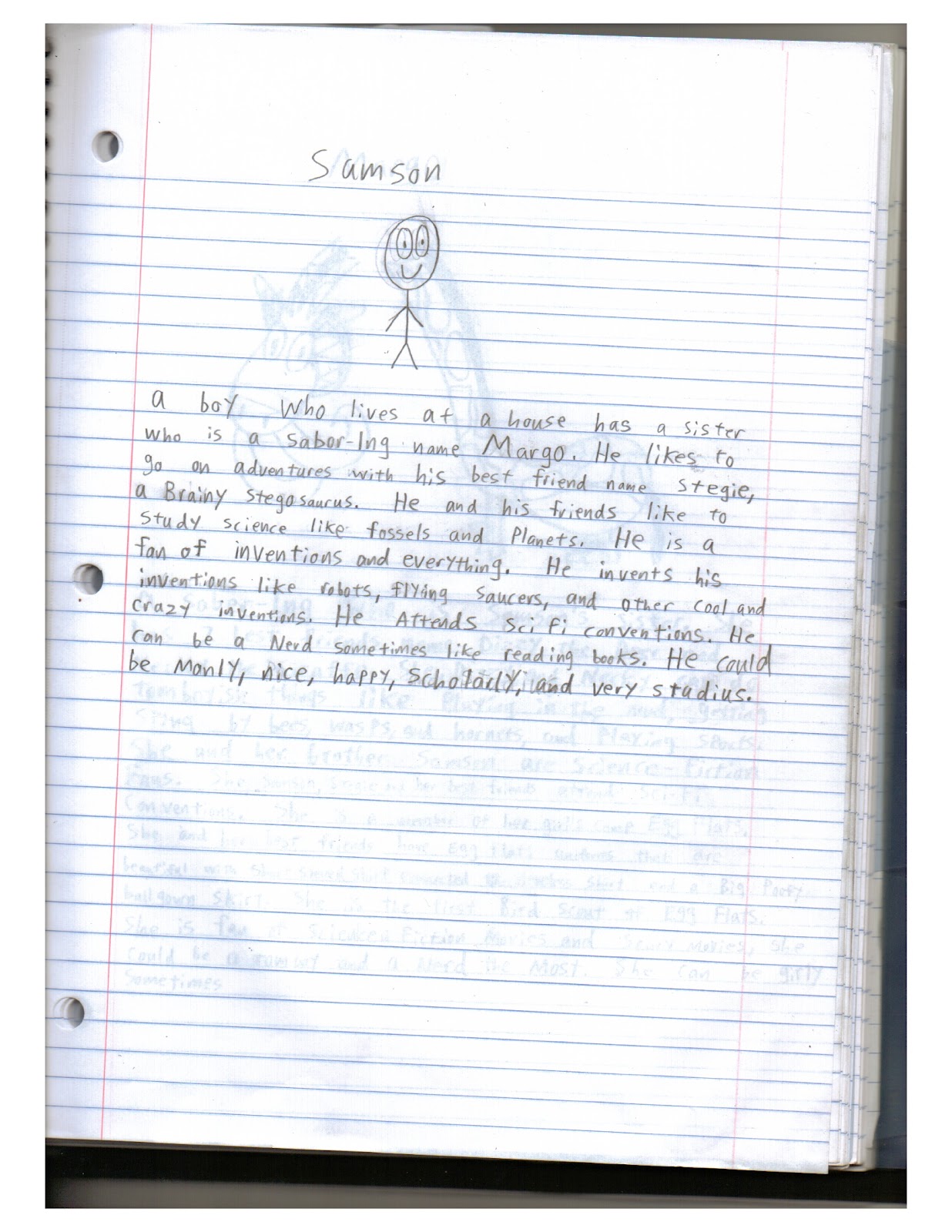 Notebook paper king samson