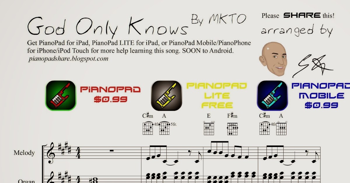 god only knows mkto piano sheet music