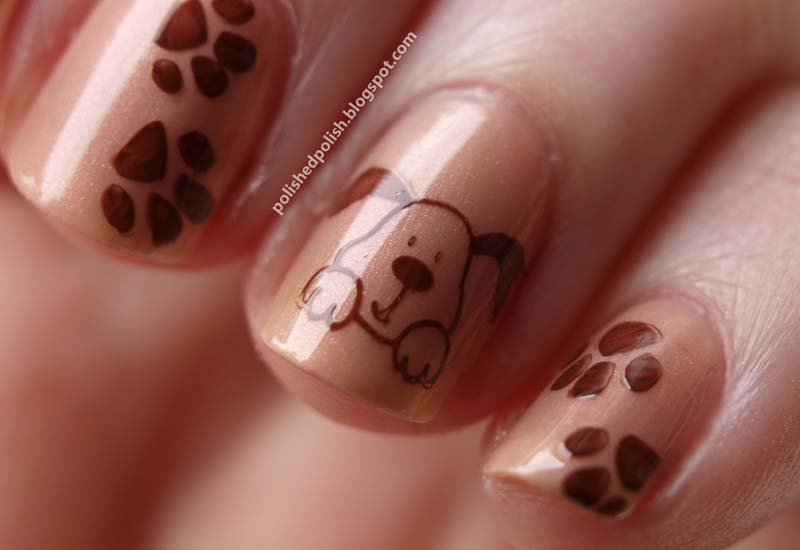 2. Adorable Puppy Paw Print Nail Art - wide 7