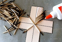 Burnt matchstick cross tutorial