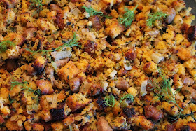 Corn Bread Stuffing with Sausage and Fennel