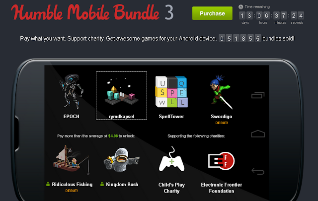 Humble Mobile Bundle 3 4 juegos para Android por solo un céntimo de dólar.