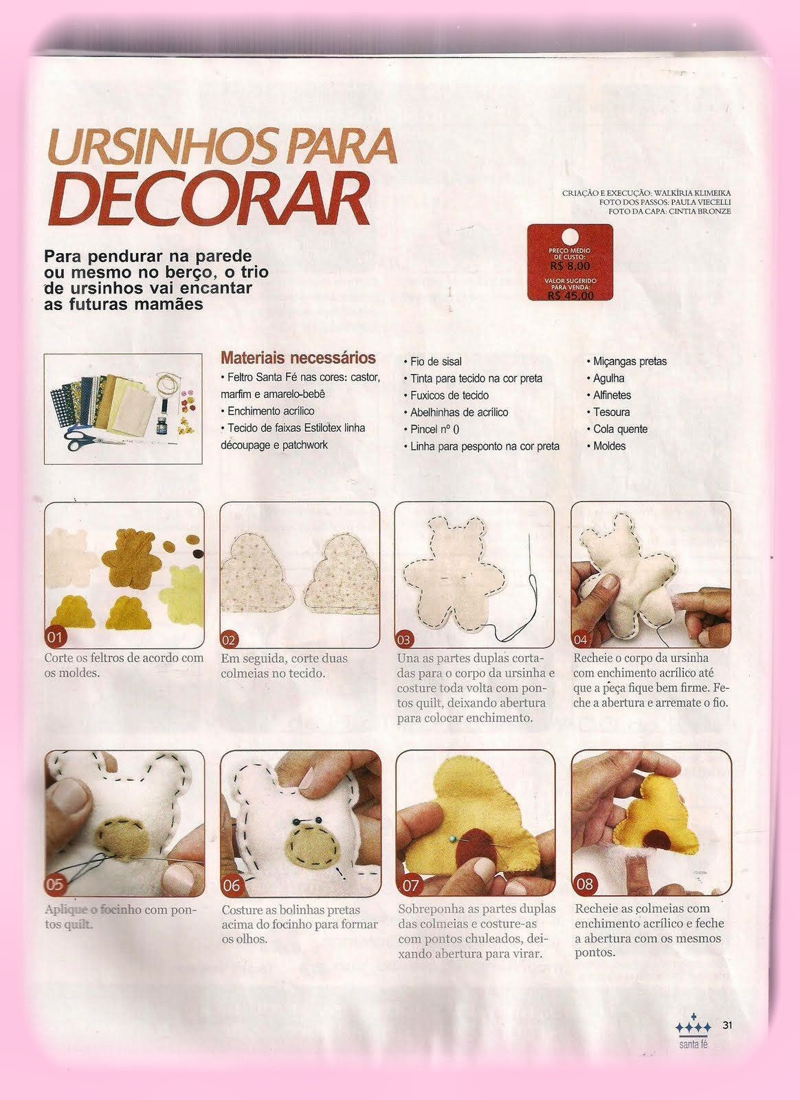 DONACHICA PATCHWORK Enfeite de berço ursinho Enfeite De Berço ~ DONACHICA PATCHWORK Enfeite de berço ursinho