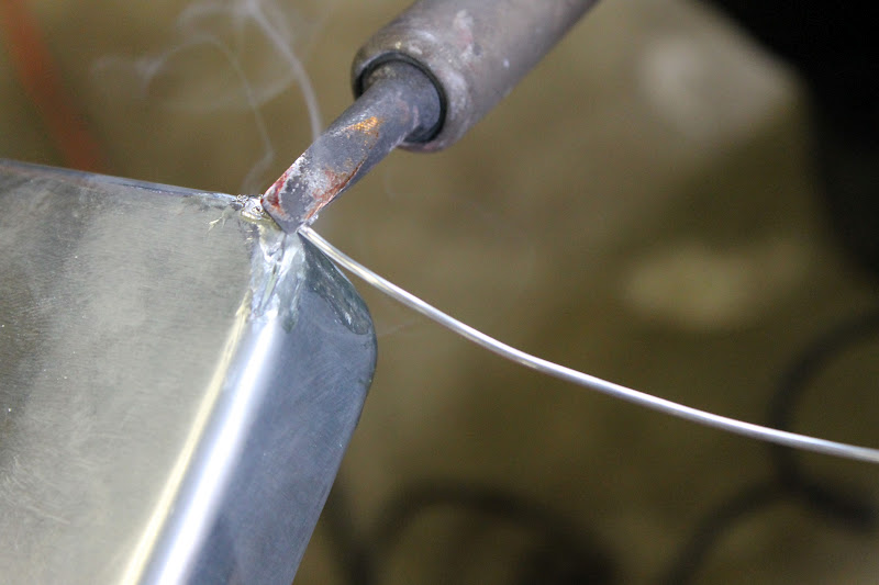 VanHook & Co. Topping a table with zinc sheet metal