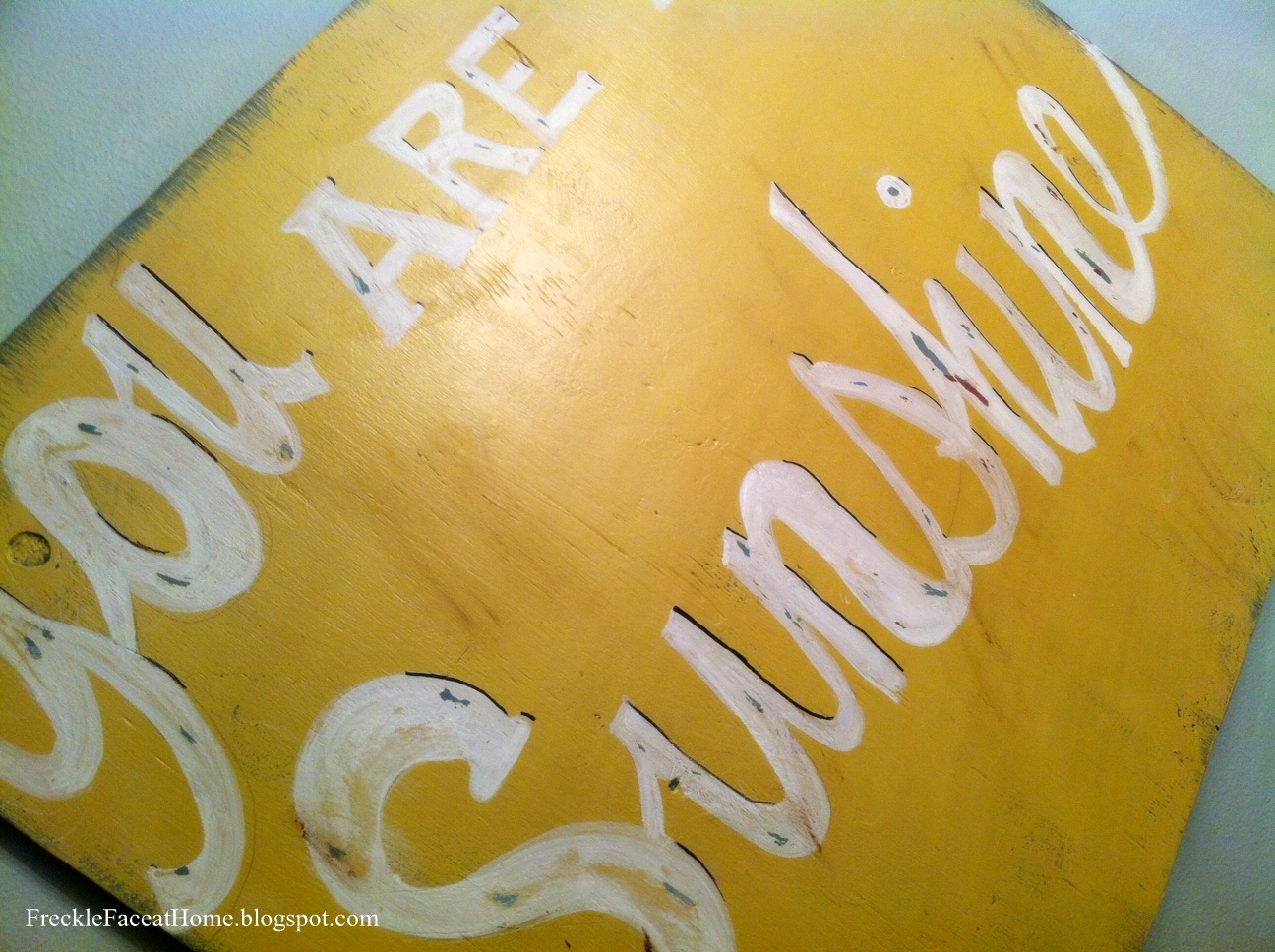 Freckle Face Girl How to Make a Hand Painted Sign {The Easy Way}