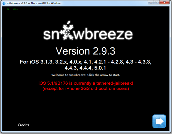For Jailbreak iOS 5.1 SnOwbreeze Updated v2.9.3 Direct Downloading Link Available