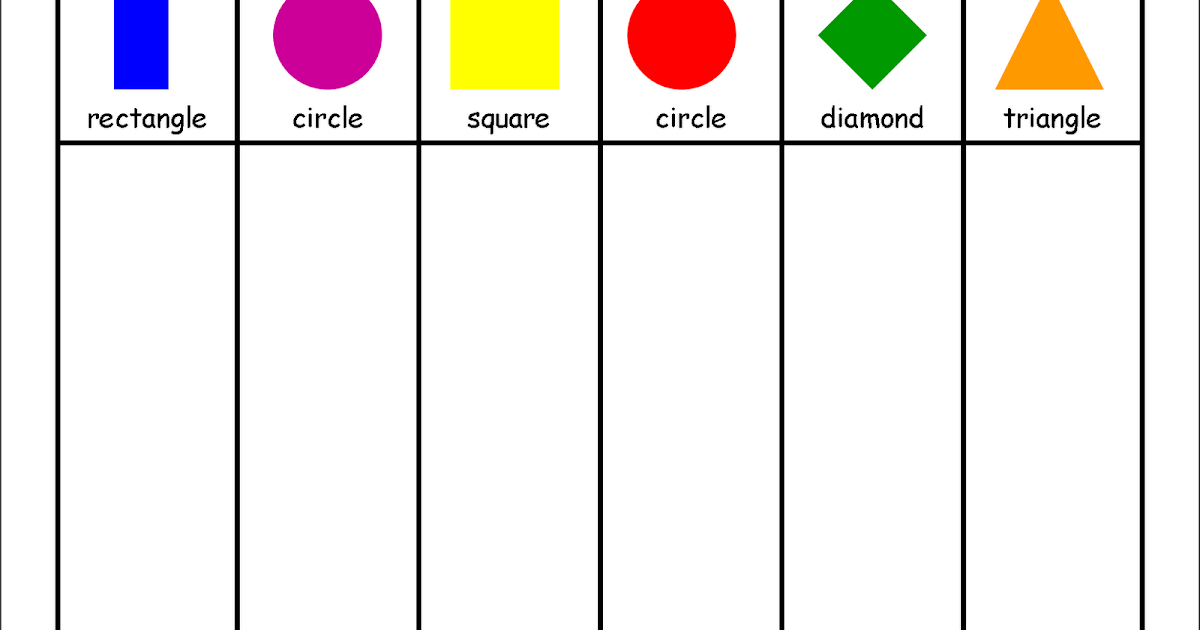 Classroom Freebies Too: Free Shape Sheet