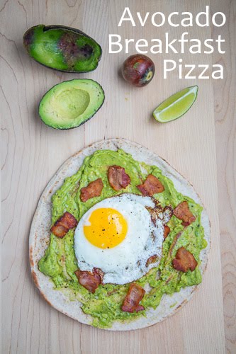 Avocado Breakfast Pizza with Fried Egg Avocado Breakfast Pizza with Fried Egg