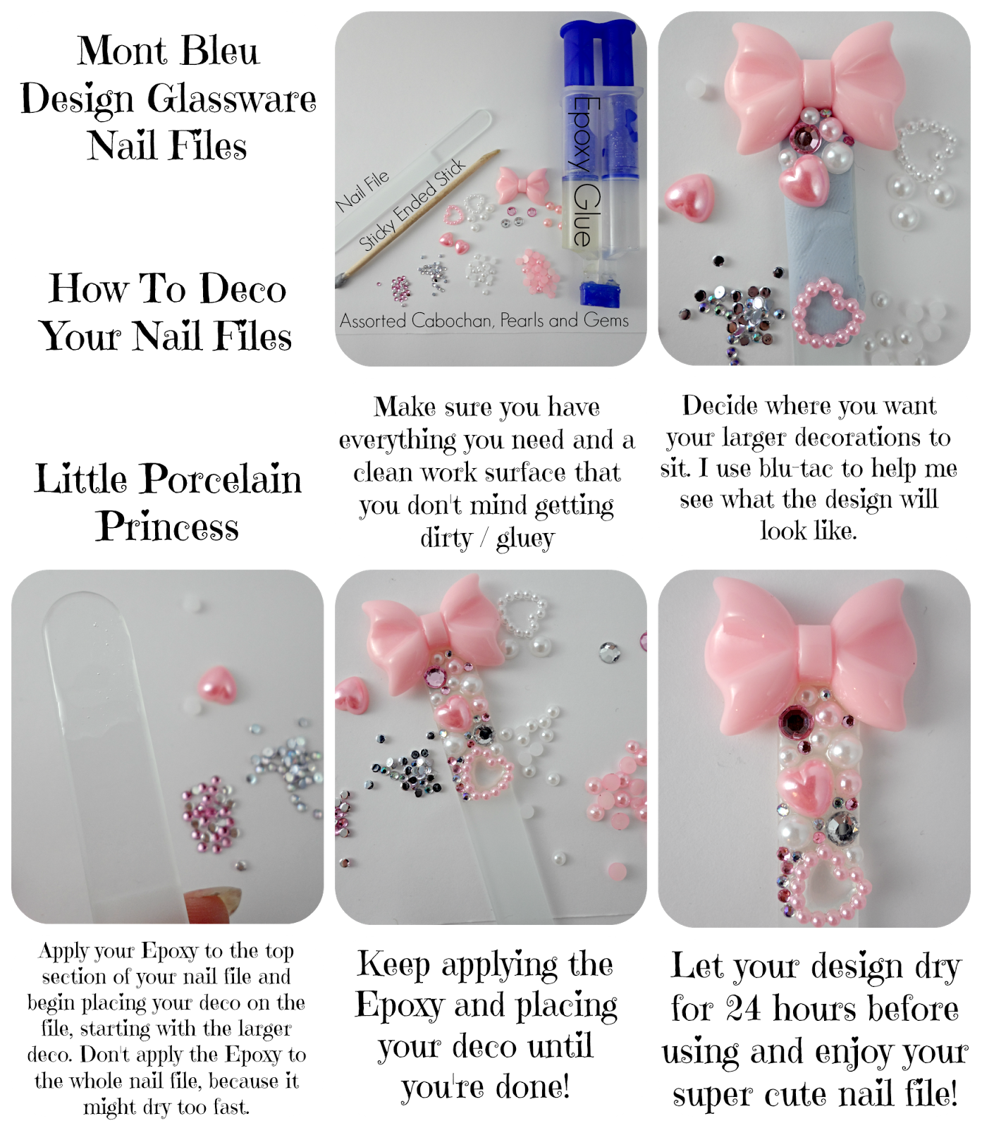 Little Porcelain Princess Review Mont Bleu Design Glware Nail Files I Love The Way My File Turned Out It S Super Kawaii Feminine And Has Unexpected Advantage Of Being Really Easy To Hold Because Bow