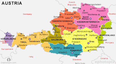 Kartta Itävalta Kuva