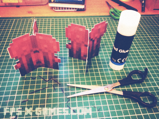 How to create a Minecraft nether wart printable papercraft nether wart
