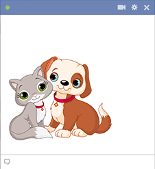 Dog-Cat Facebook Love Sticker