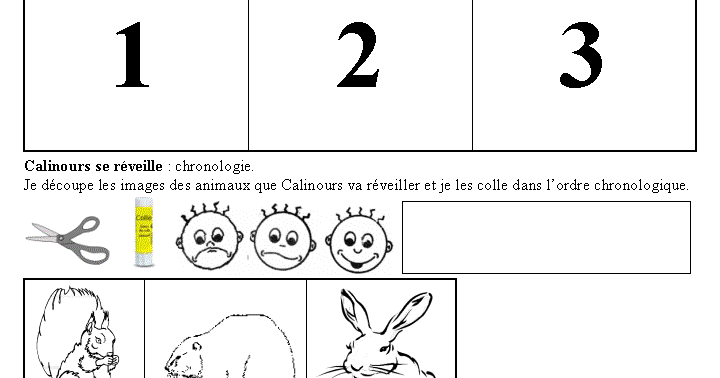 Maternelle: Calinours se réveille, chronologie