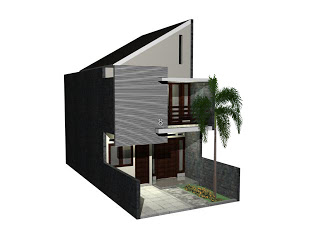 denah rumah minimalis 5x9.5 meter 2 lantai | desain denah