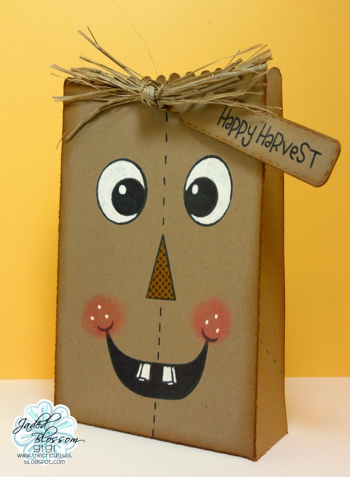 The Cricut Bug Goody Bag Die Release Pumpkin and Scarecrow