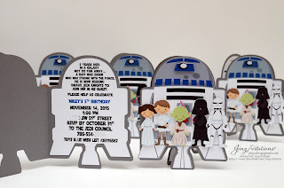 handmade invitations, starwars birthday, 