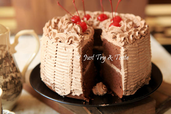 Resep Cake Chiffon Coklat dengan Krim Mocca JTT