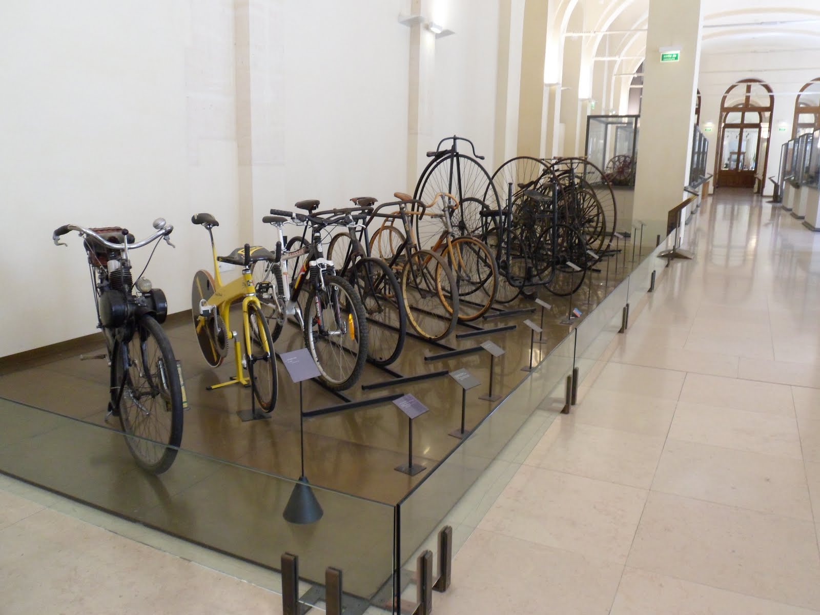 Cycling in Paris Old time bikes at Musée des Arts et Métiers.
