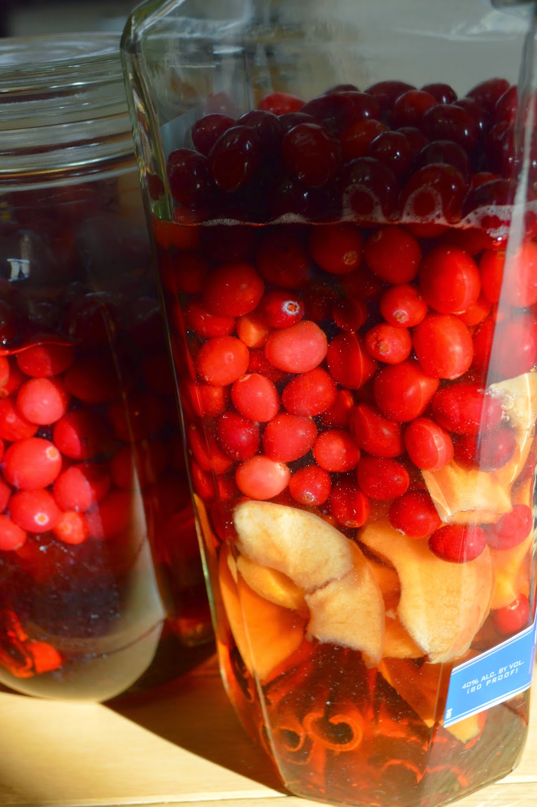 From Scratch Cranberry Apple Cinnamon Vodka