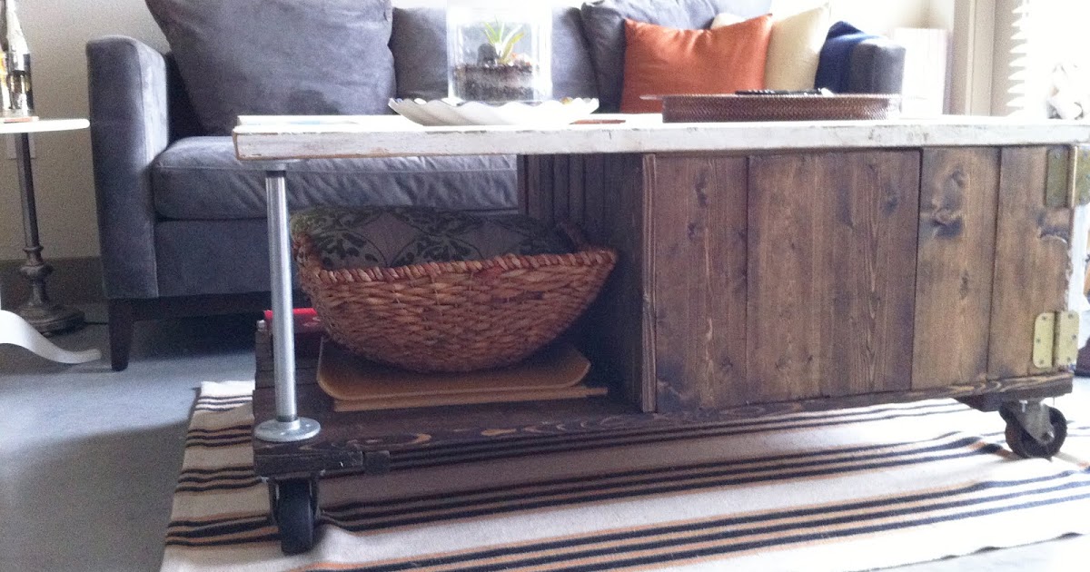 charm & confetti we made this industrial coffee table with storage