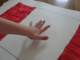 Hand print Canada flag