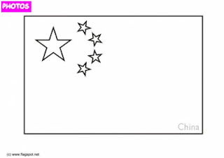 China Flag Coloring Page | China Flag