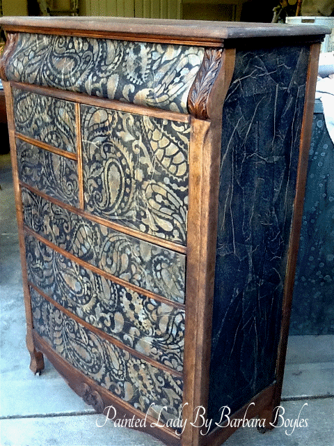 Empire Dresser Makeover By Painted Lady By Barbara Boyles - Featured On Furniture Flippin' - www.FurnitureFlippin.com