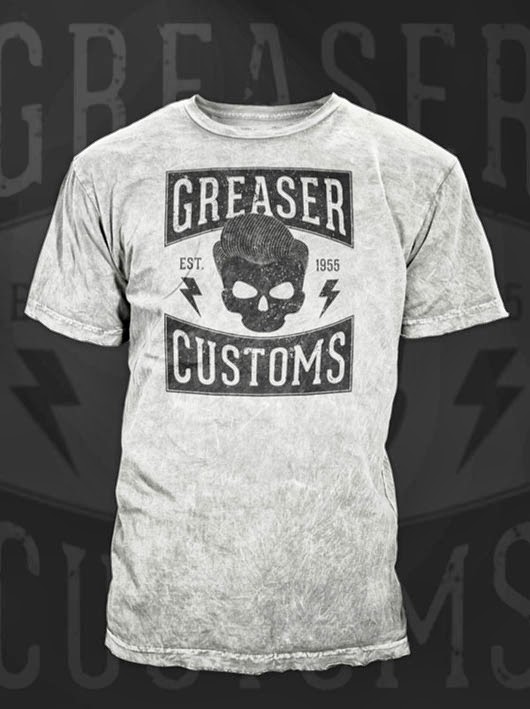 Vintage Style Greaser T-Shirt Design Vintage Style Greaser T-Shirt Design