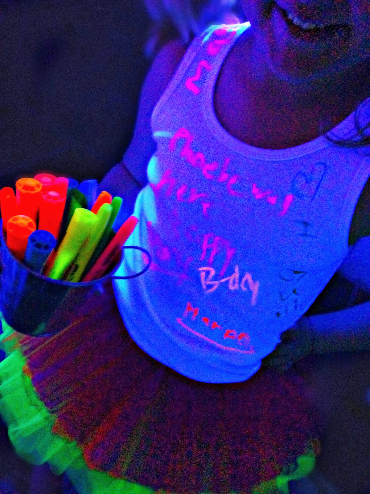 Bringing Up Burns: Molly's NINTH Neon/Glow in the Dark Dance Birthday Party