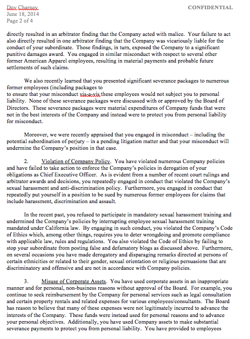 board member termination letters