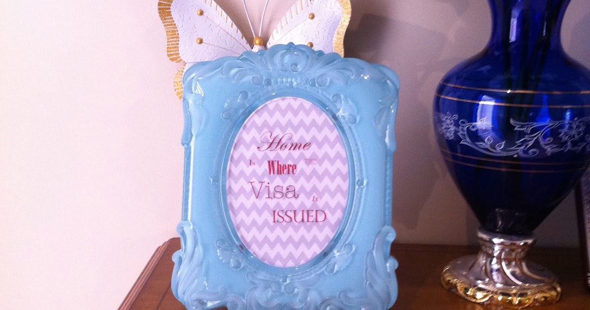 Debdoozle DIY Blue Milk Glass Picture Frame
