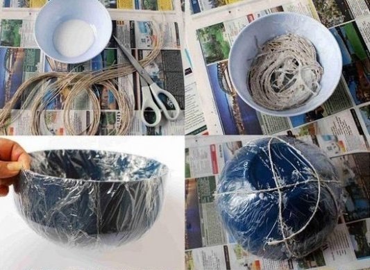 Вазы из ниток своими руками мастер класс Вазы из ниток своими руками мастер класс