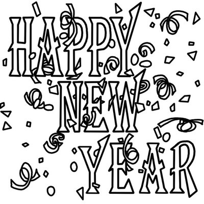 Halloween Coloring Pages: Happy New Year 2012 - Happy Holiday Coloring