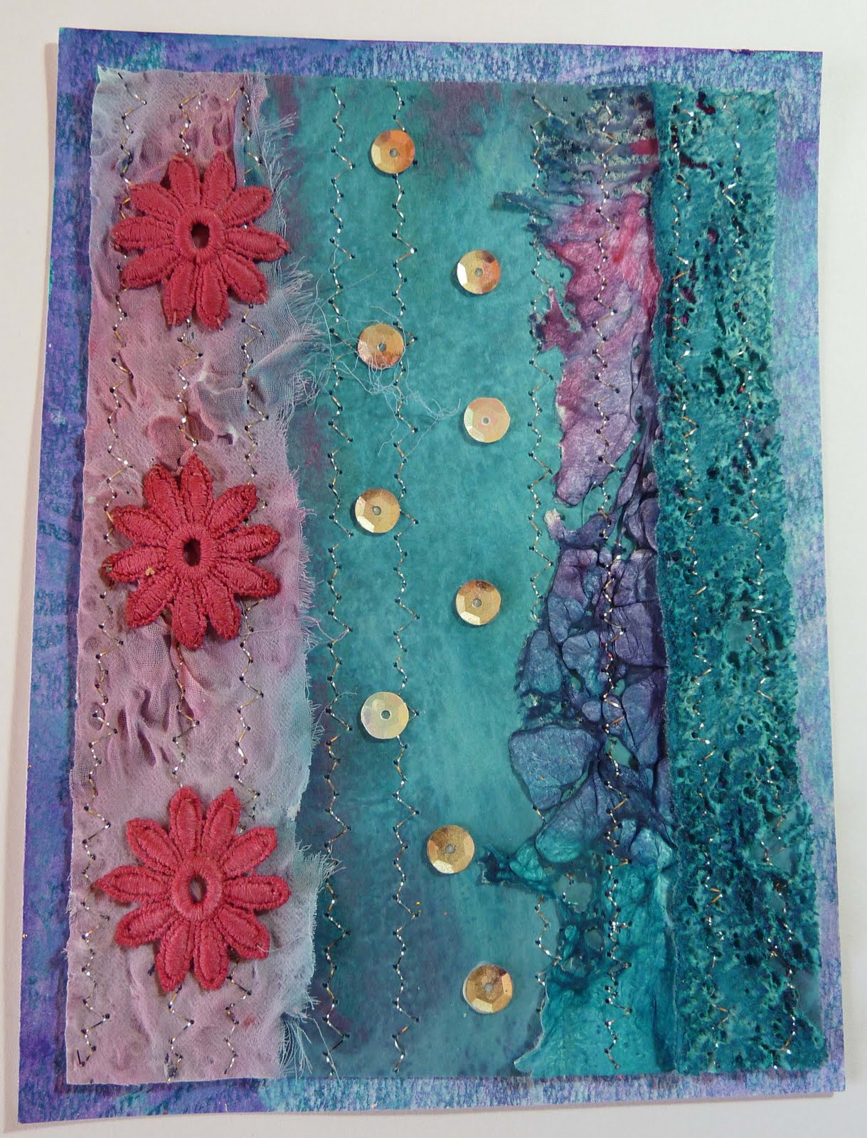 Mixed media artwork Art Textiles