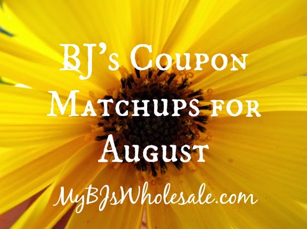 BJs Coupon Matchups for August 2014