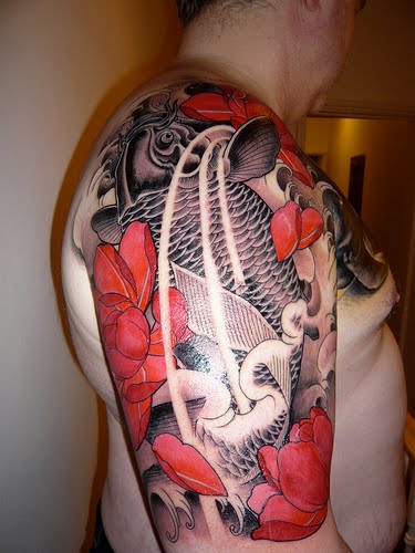 Koi Tattoos for men japanese coy carp tattoos