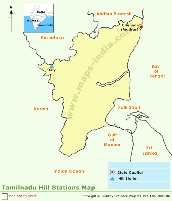 Ooty In India Outline Map Smaraka Grantha: Rabindranath And South India (Contd-3)