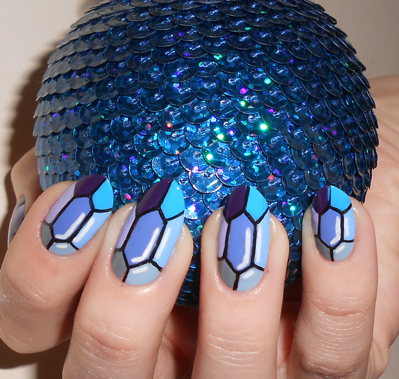 My Mint Nails Blue Jewels