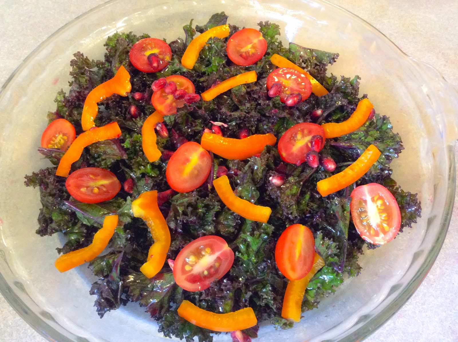J Bird Baker Purple Kale Salad w/Sweet Lemon Ginger Dressing