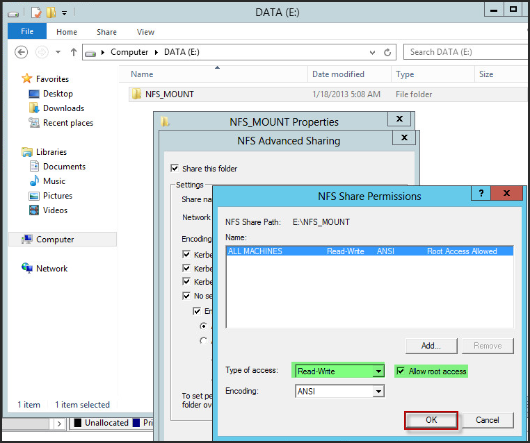 LazyWinAdmin WS2012 Storage NFS Server Configure NFS for VMware vSphere 5.1 Home Lab