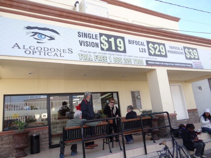 . Shopping at Algodones Optical in Los Algodones, Mexico