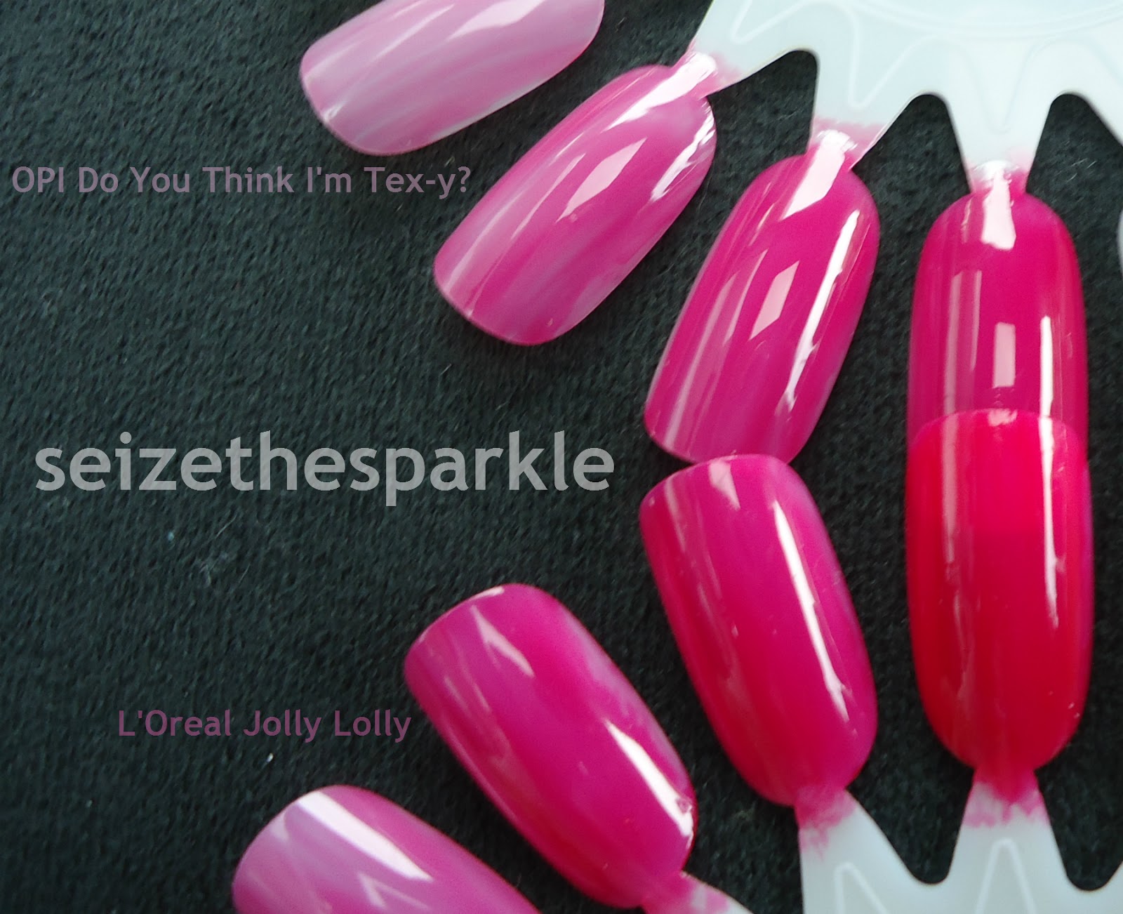 L'Oreal Jolly Lolly vs. OPI Do You Think I'm Tex-y? Jolly Lolly vs. Do You Think I'm Tex-y?