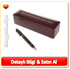 erkek öğretmene hediye Öğretmene Özel Ahşap Kutulu Kalem