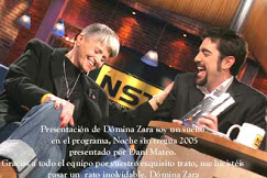 Domina Zara, entrevistada en 2005, Madrid, por Dani Mateo en el programa: Noche sin Tregua