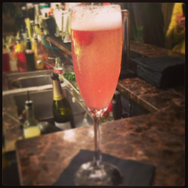 Raspberry Bellini #LDNBloggersParty Dirty Martini
